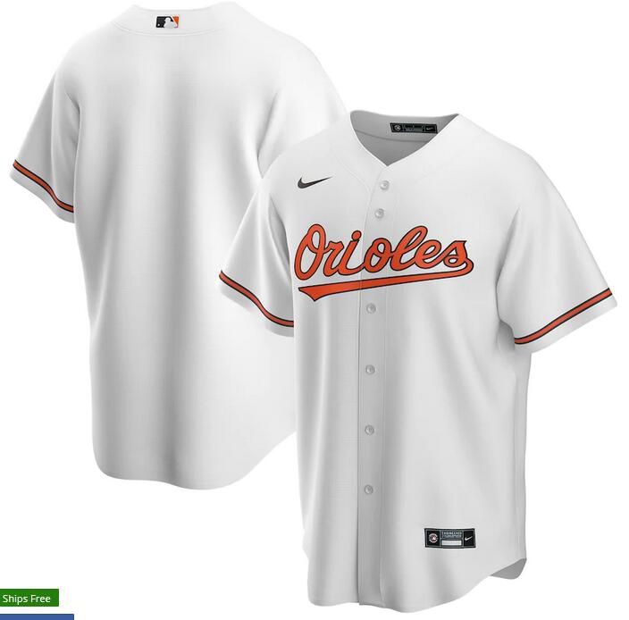 Mens Baltimore Orioles Nike White Home Replica Team  MLB Jerseys->baltimore orioles->MLB Jersey